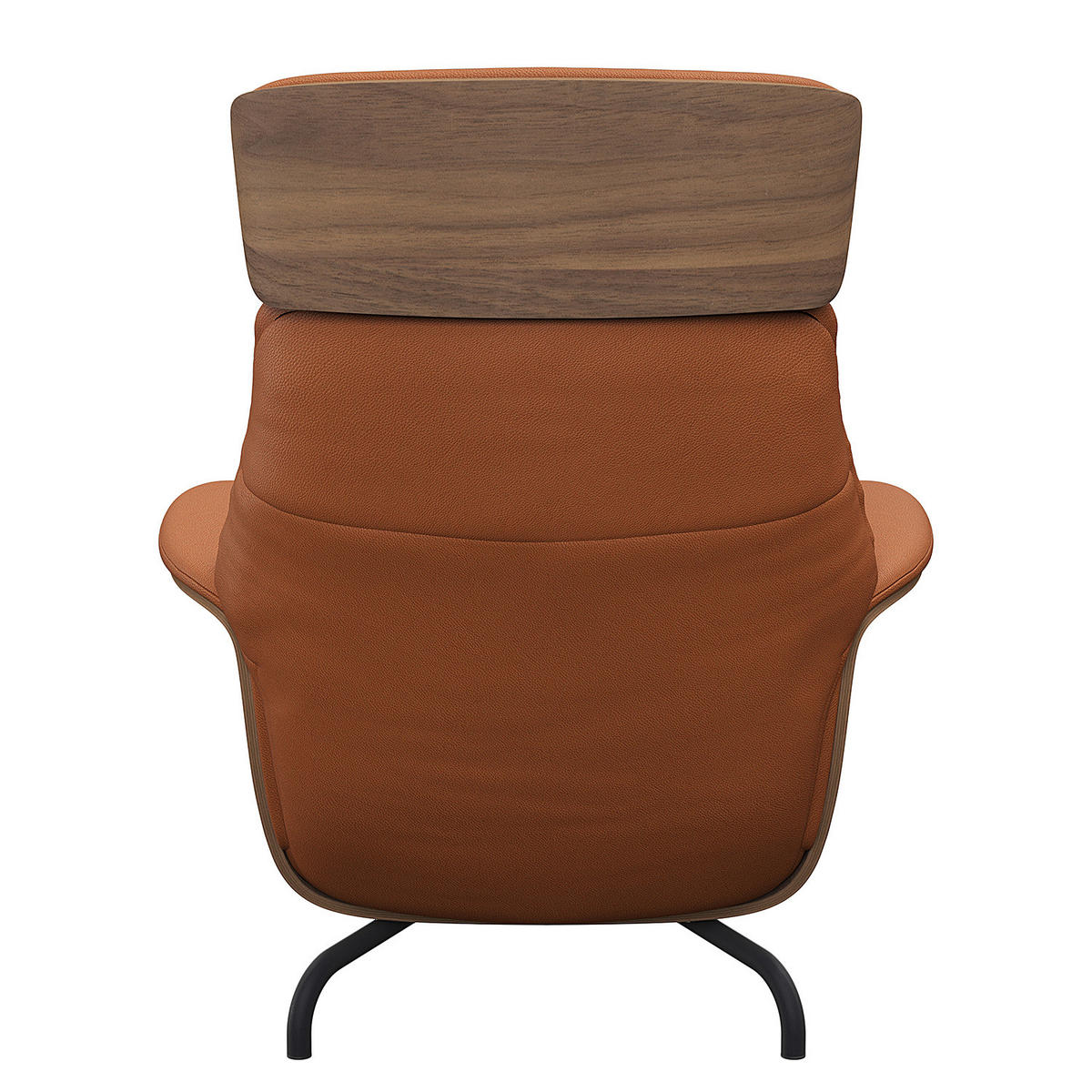 RELAXLIEGE - Echtleder - Kastanienfarben/Schwarz, Leder/Metall (83/103/147cm) - home24