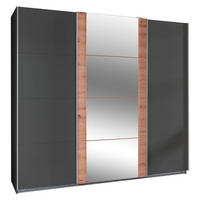 SCHWEBETÜRENSCHRANK Bern Graphit / Artisan Eiche 270 / 64 / 210cm - Braun/Grau, Holz/Holzwerkstoff (270/210/64cm) - Wimex