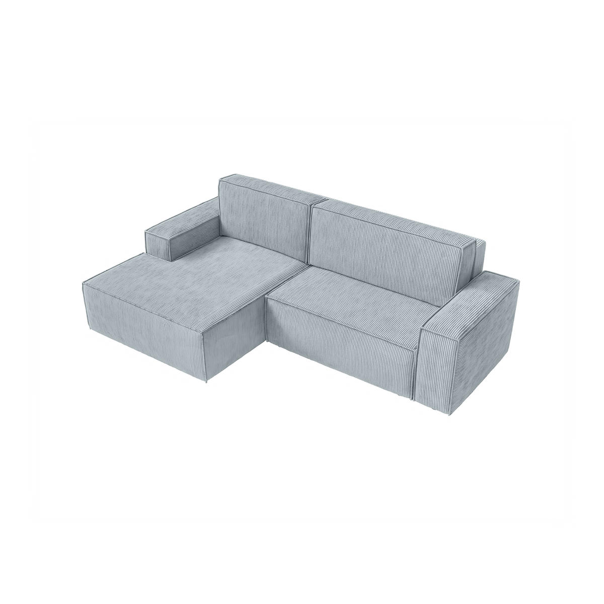 ECKSOFA Kokko mit Schlaffunktion, Blaugrau - Blaugrau, Textil (267/167cm) - Fedve