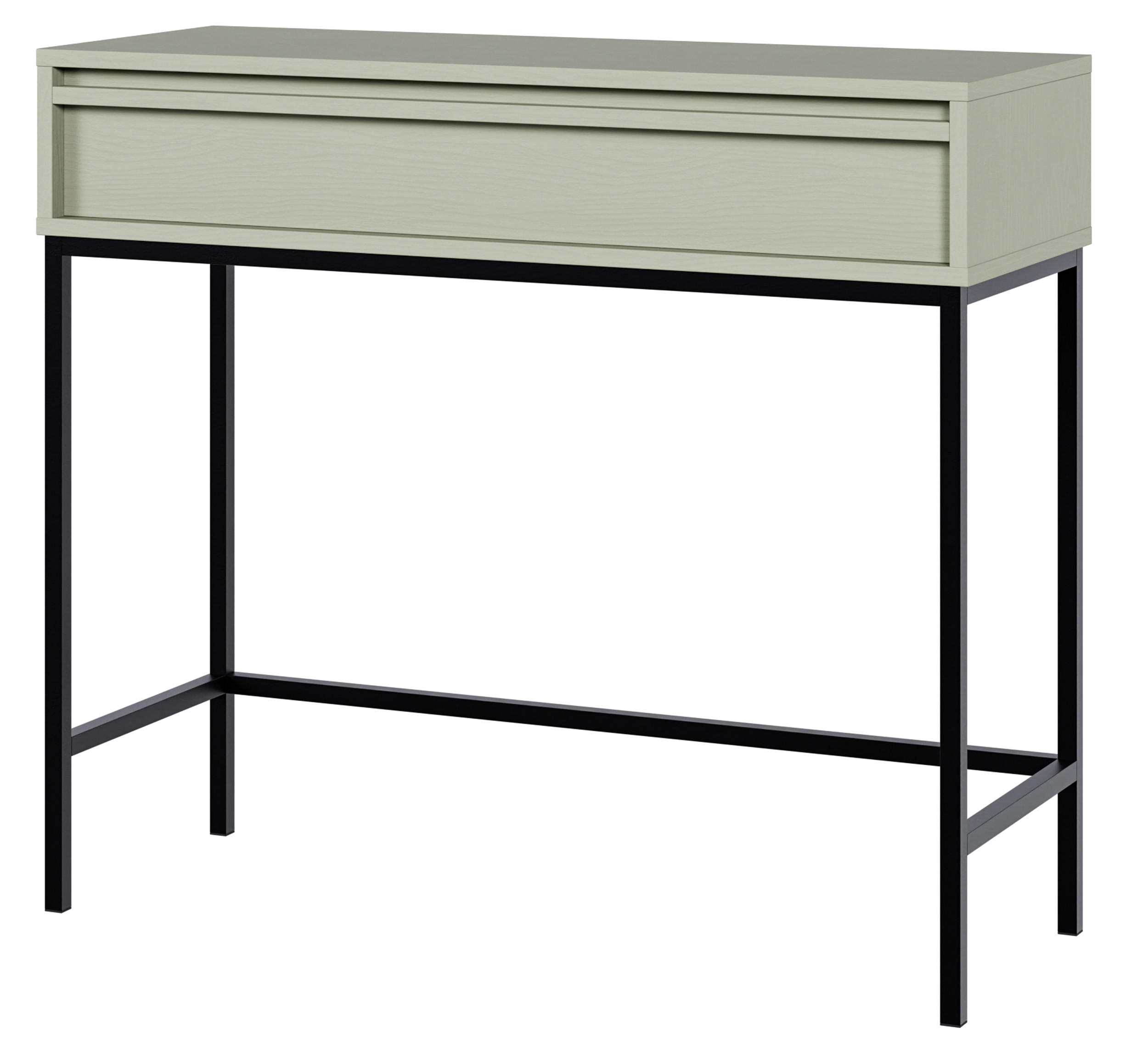 KONSOLENTISCH Evo Salbeigrün mit Metallgestell 90 cm - Salbeigrün/Schwarz, Holzwerkstoff/Metall (34/90/79cm) - Selsey