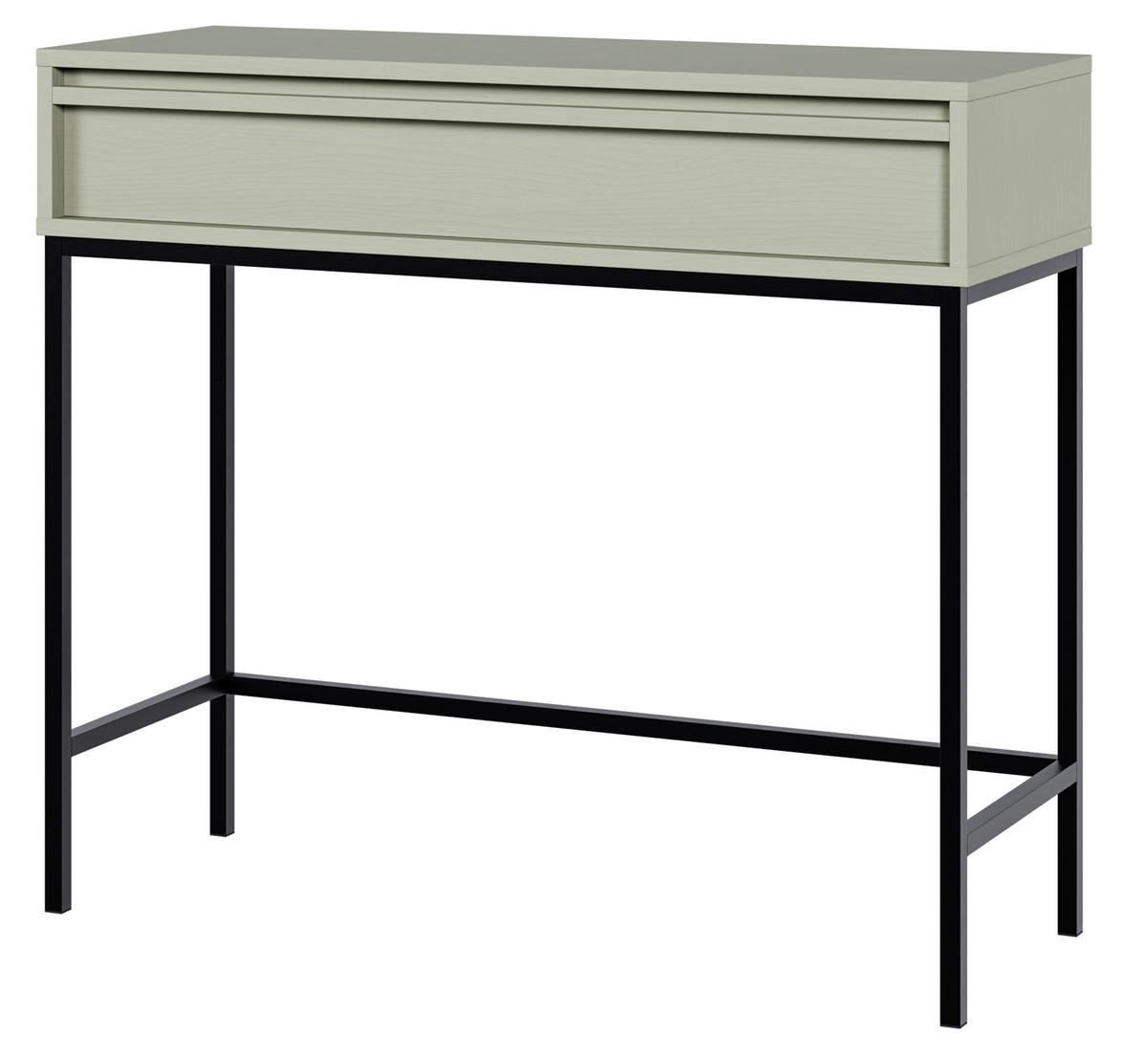 KONSOLENTISCH Evo Salbeigrün mit Metallgestell 90 cm - Salbeigrün/Schwarz, Holzwerkstoff/Metall (34/90/79cm) - Selsey