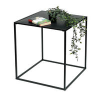 COUCHTISCH Schwarz Metall 52 cm 96252 L - Schwarz, Metall (52/52/60cm) - DanDiBo