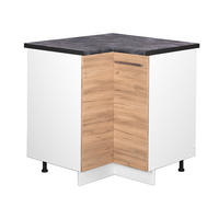 ECKUNTERSCHRANK Fame-Line Goldkraft Eiche 80.5 cm, AP Anthrazit - Honigeiche/Eiche Wotan, Holzwerkstoff (80.5/82/60cm) - Vicco