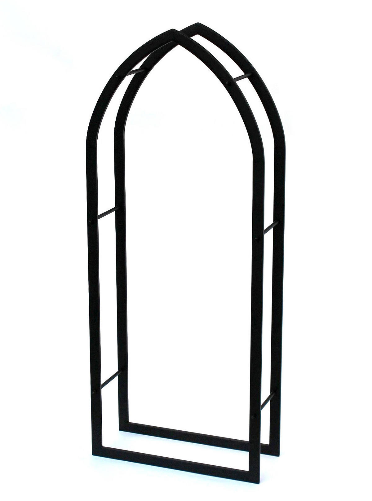 KAMINHOLZREGAL MOS Innen Schwarz Metall 123 cm - Schwarz, Metall (50/123/19cm) - DanDiBo