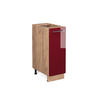 APOTHEKERUNTERSCHRANK Fame-Line Bordeaux Hochglanz 30 cm ohne AP - Honigeiche/Bordeaux, Holzwerkstoff (30/82/51.6cm) - Vicco