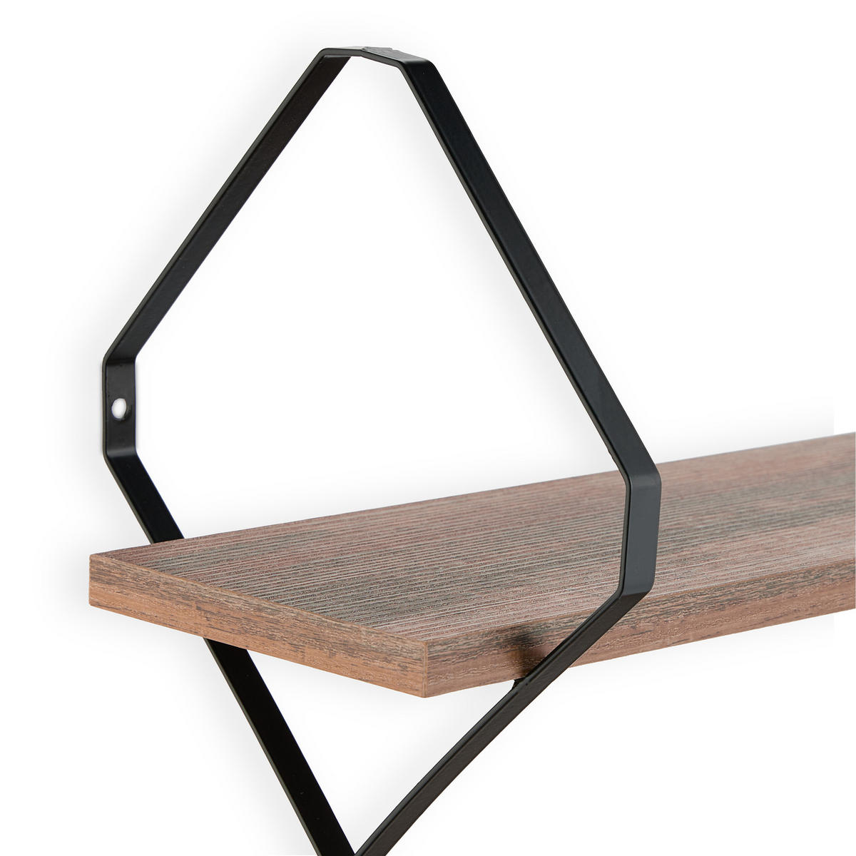 WANDREGAL - Braun, Holzwerkstoff/Kunststoff (60/60/18.5cm) - Relaxdays