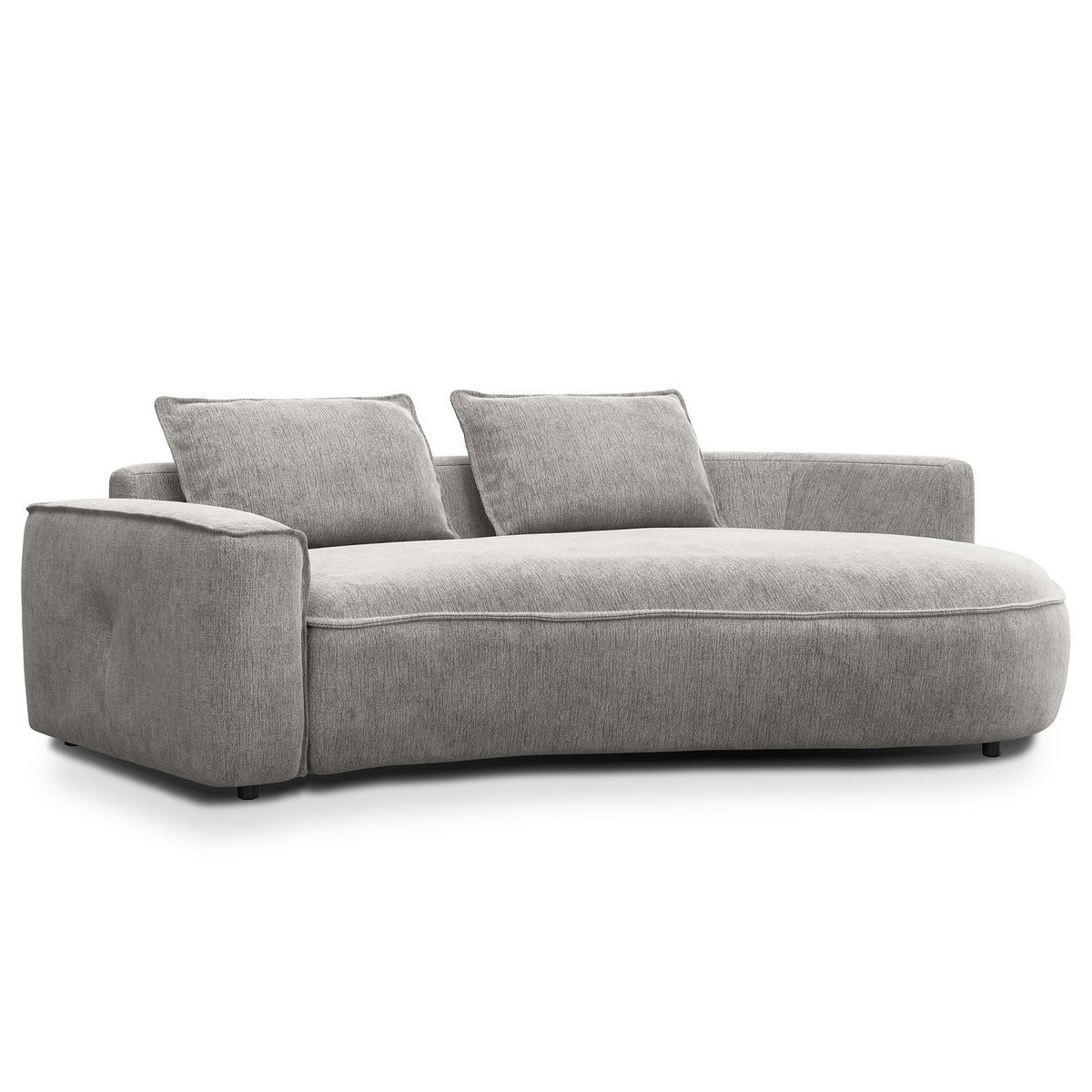 2,5-SITZER SOFA - Hellgrau, Textil (217/82/156cm) - home24