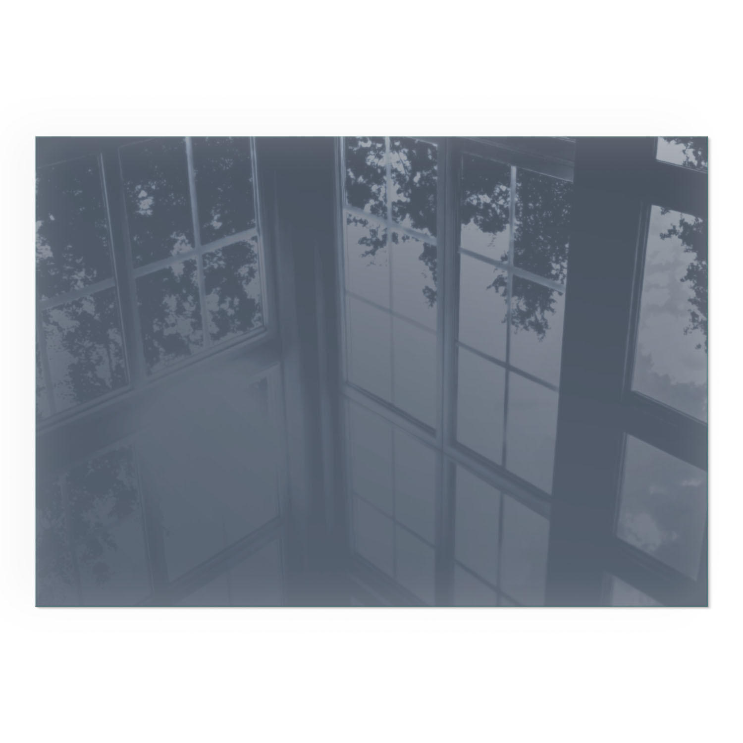 GLASPLATTE für Kamin 100x70 cm - Dunkelblau, Glas (100/70/0.4cm) - TULUP