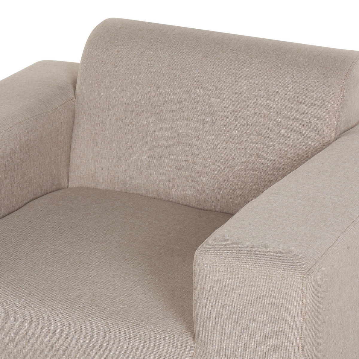 GARTENSESSEL 2er-SET beige/schwarzes Gestell Rovigo - Beige/Schwarz, Textil (105/68/84cm) - Beliani