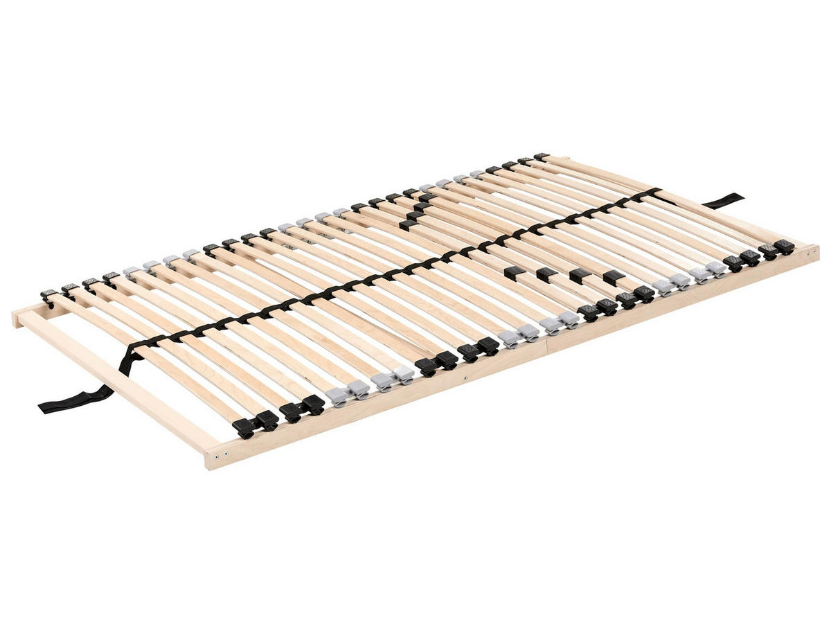 LATTENROST 90/200 cm Liry - Hellbraun/Braun, Holz (90/200cm) - Beliani