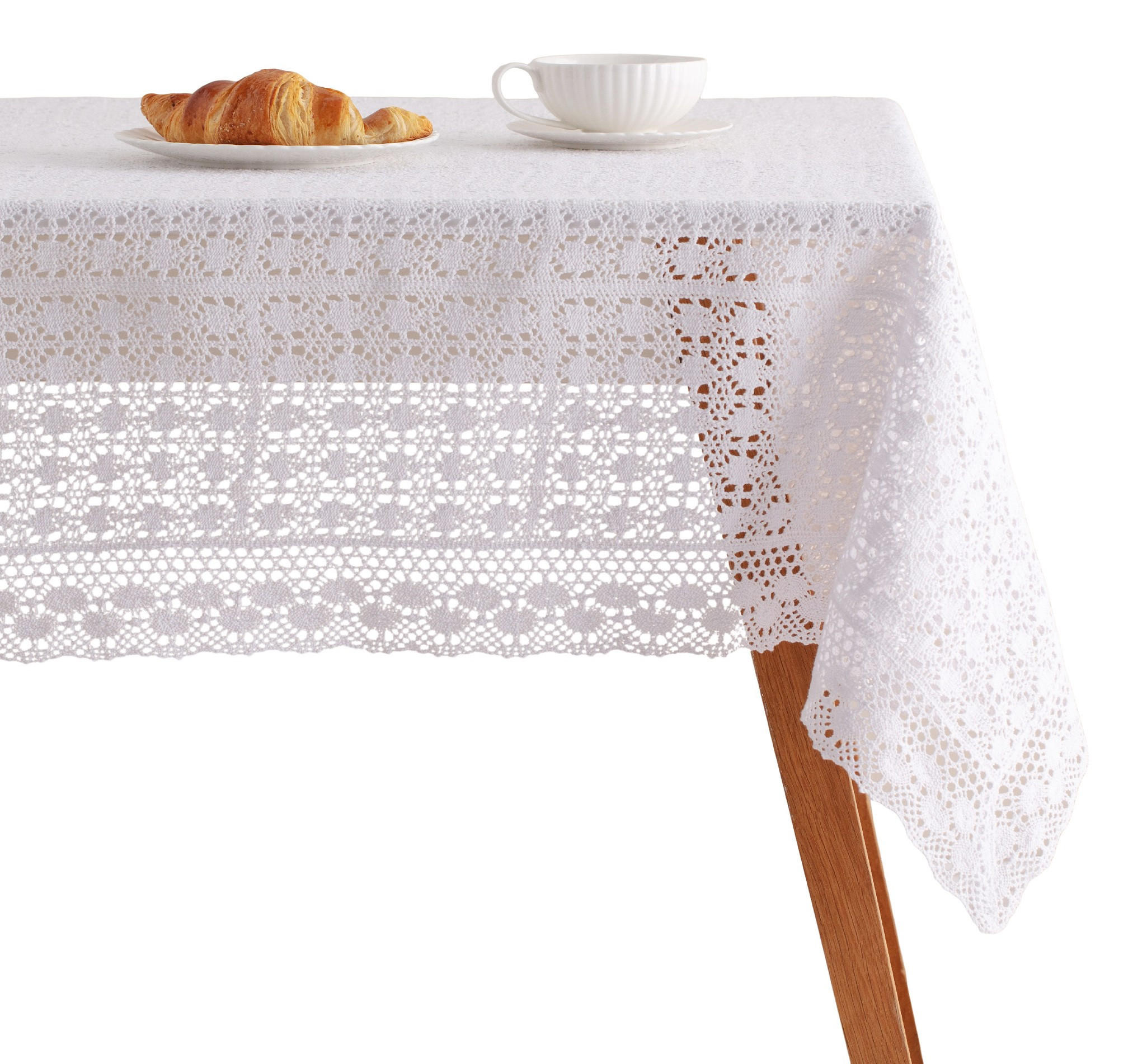 TISCHDECKE Folkelips - Weiß, Textil (180/130/1cm) - home&you