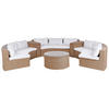 LOUNGE-SET PE Rattan sandbeige Severo - Beige, Kunststoff - Beliani