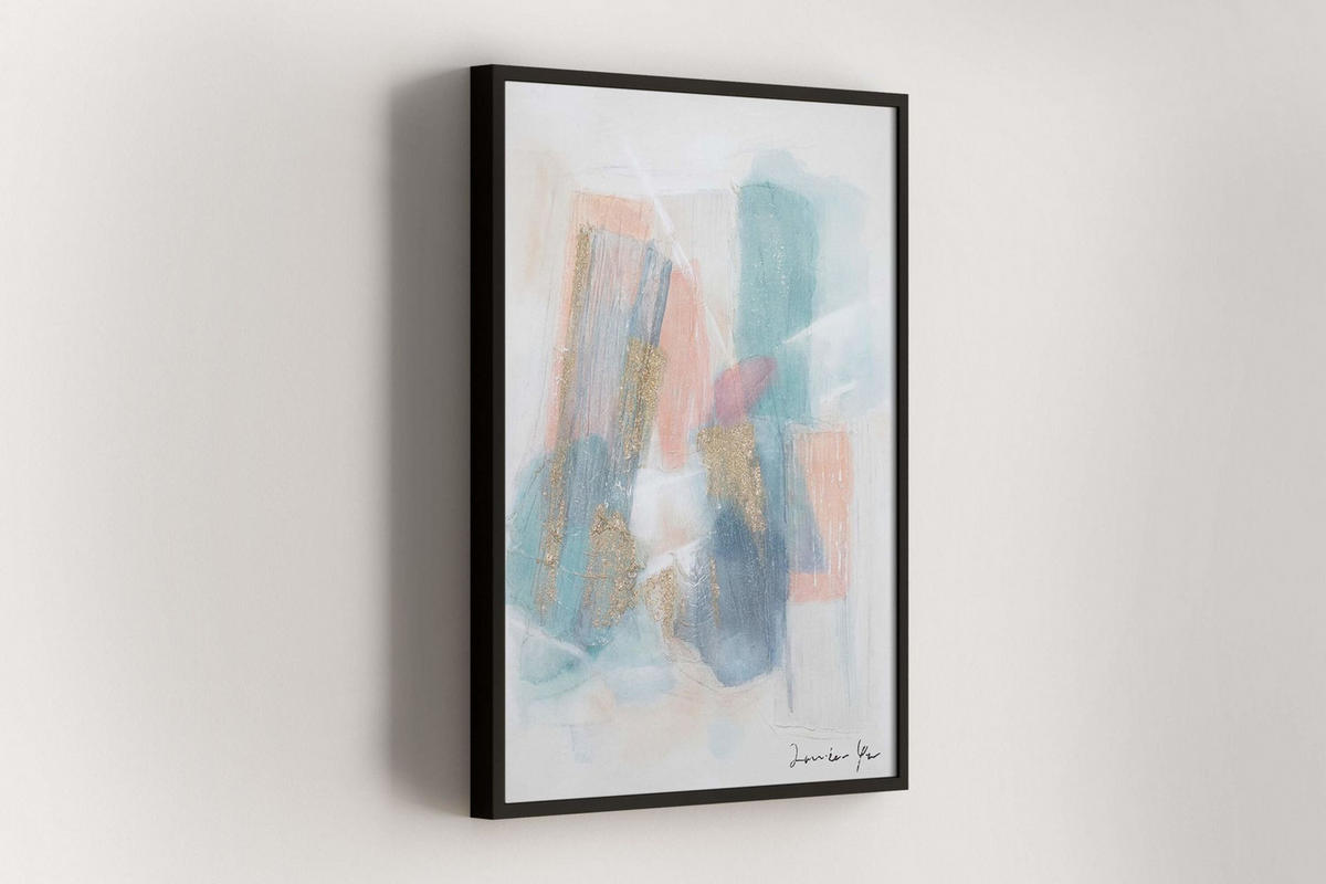 OLEJOMALBA 75/100 cm, Město a architektura - bílá/béžová, dřevo/textil (75/100cm) - KUNSTLOFT