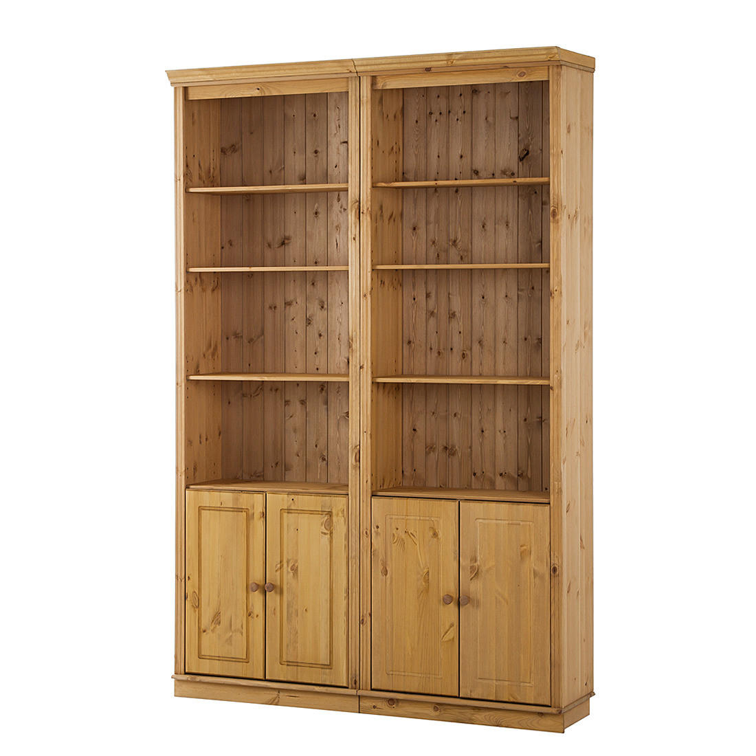 BÜCHERWAND - Kiefer massiv, Typ A - Kieferfarben, Holz (148/223/37cm) - home24