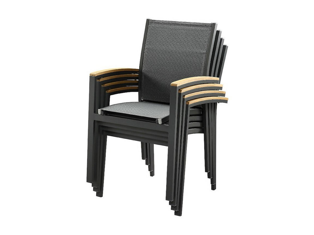 GARTENSTUHL - 2 -Sitzer - Aluminium - anthrazitgrau - TAIPIVAI - Anthrazit, Metall (55/89/61cm) - Vente-Unique