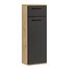 BAD-BEISTELLSCHRANK Der Matrose - Anthrazit, Holzwerkstoff (33/91/34cm) - Mokebo