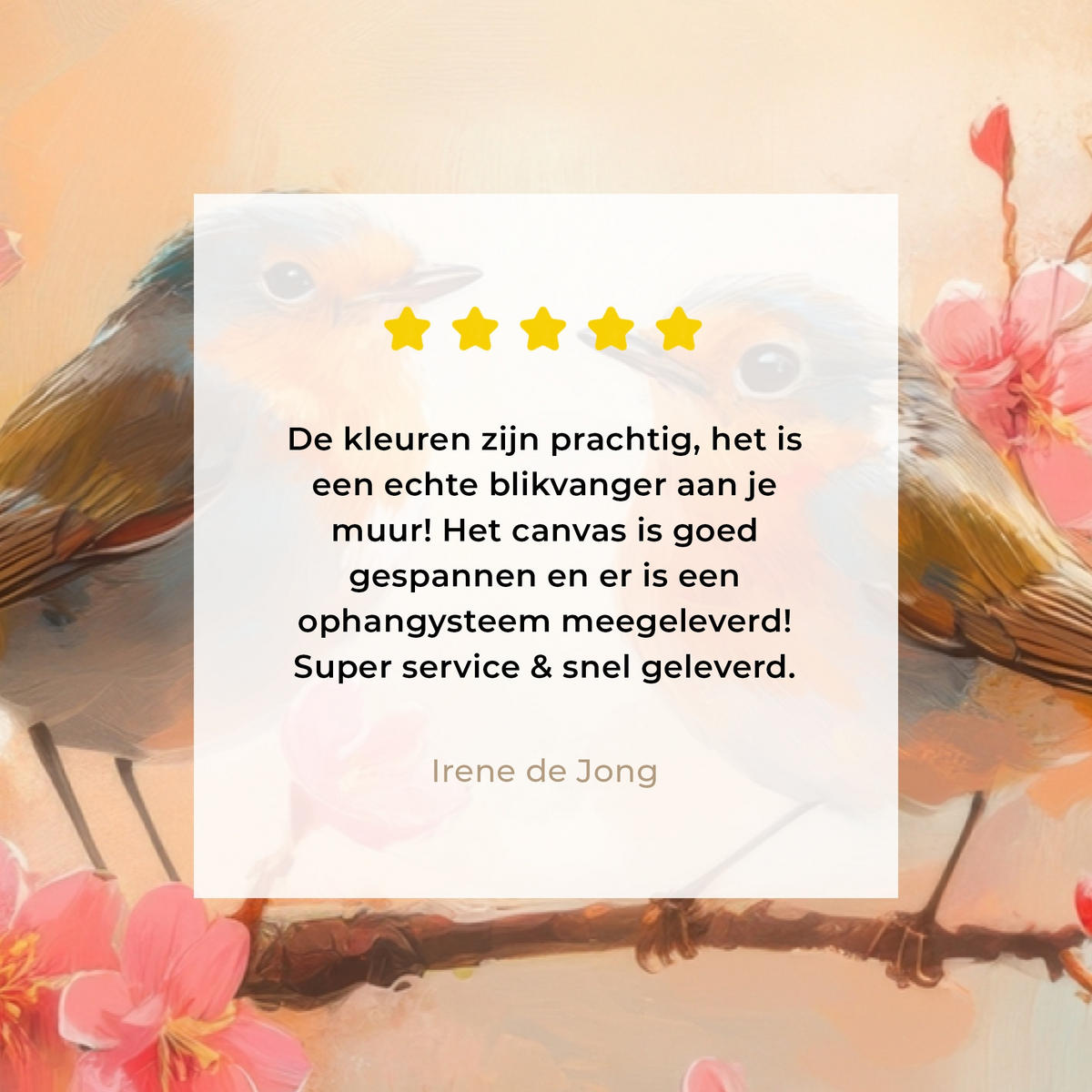 LEINWANDBILD Rotkehlchen - Zierpflanze - Blütenzweig Deko Schlafzimmer 30x20 cm - Hellrosa, Textil (30/20cm) - MuchoWow