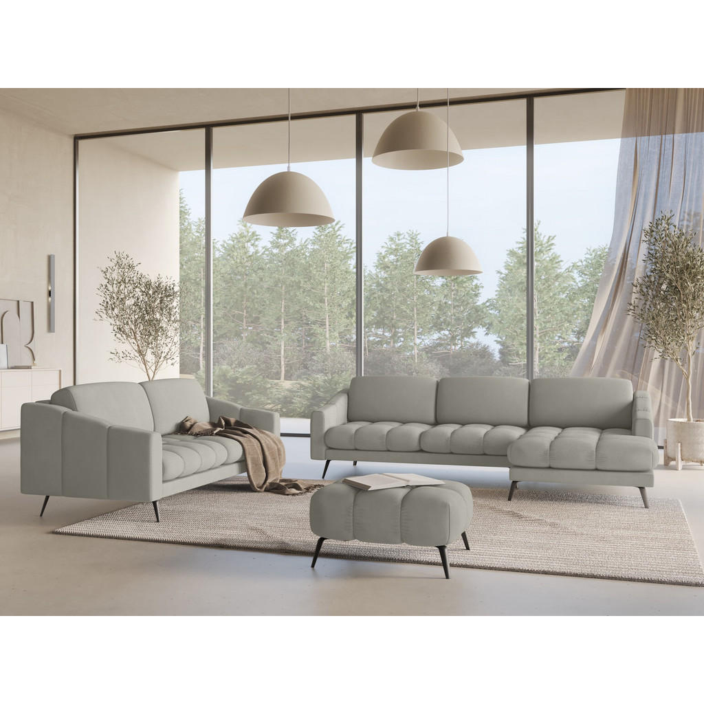 Thumbnail - Makamii 4-Sitzer-Sofa, Beige, Textil, Füllung: Schaumstoff, 238x80x95 cm, Made in EU, Wohnzimmer, Sofas & Couches, Sofas