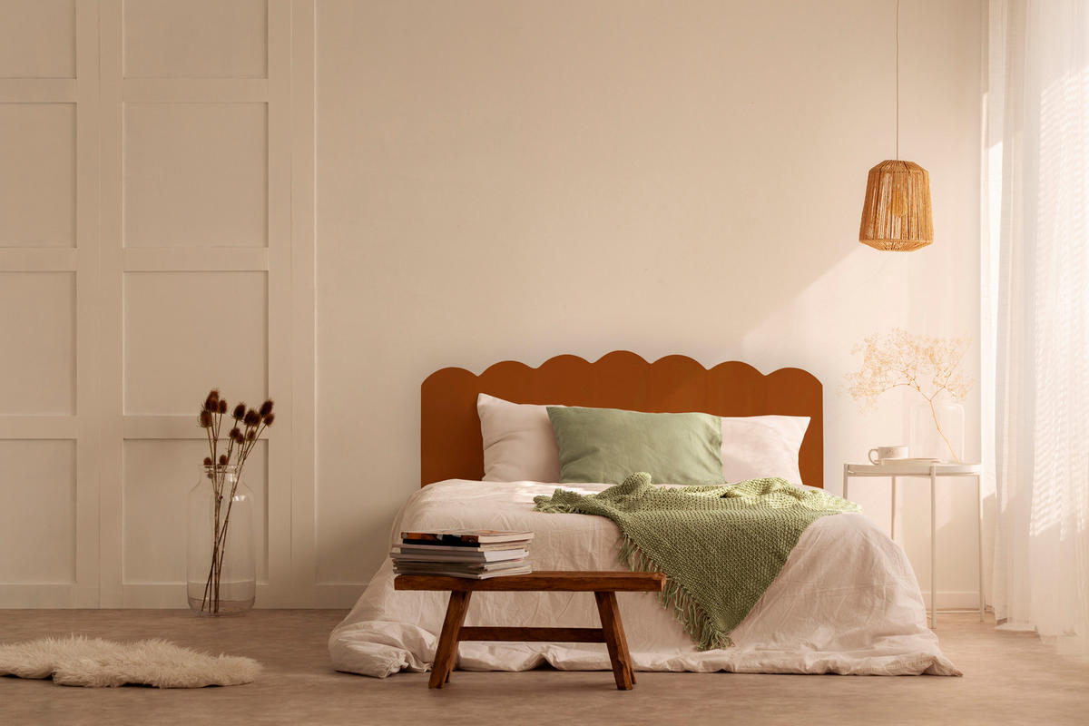 KOPFTEIL aus Terrakotta-Samt 160/74/3 cm SHELL - Braun, Textil (160/74/3cm) - RNT By Really Nice Things