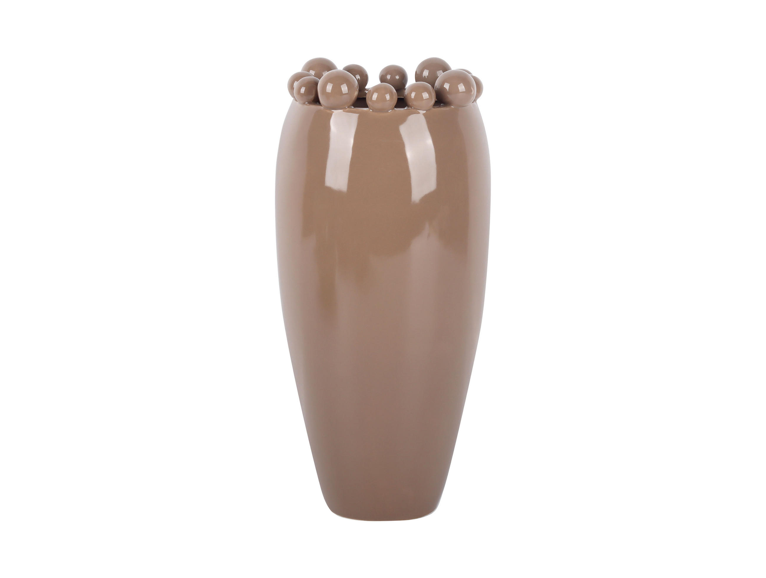 VASE Cadiz Dotty Large - Braun - 30 cm - Braun, Stein (30cm) - Present Time