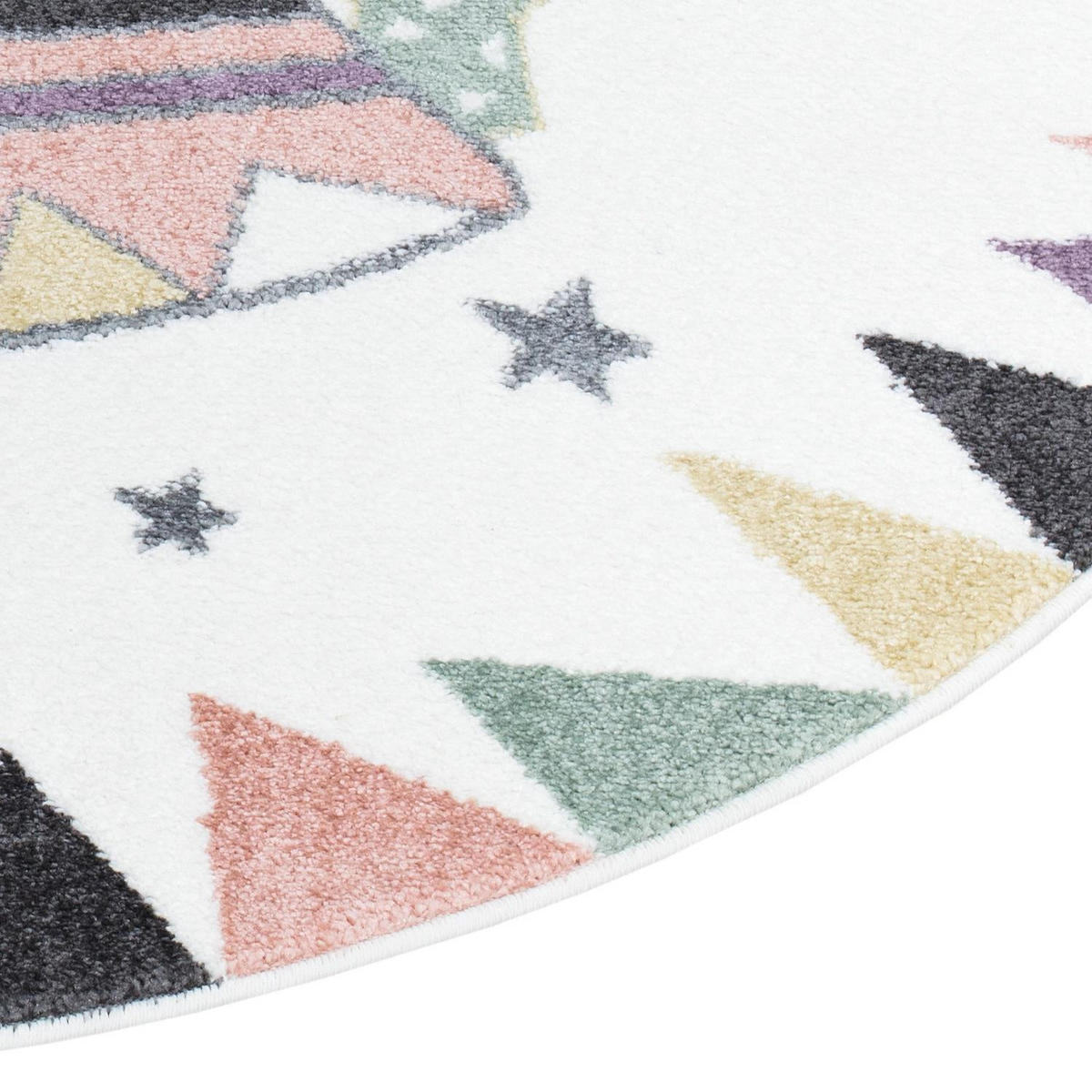 KINDERTEPPICH Anime 898 Creme 160 cm Rund - Creme, Textil (160/160cm) - carpet city