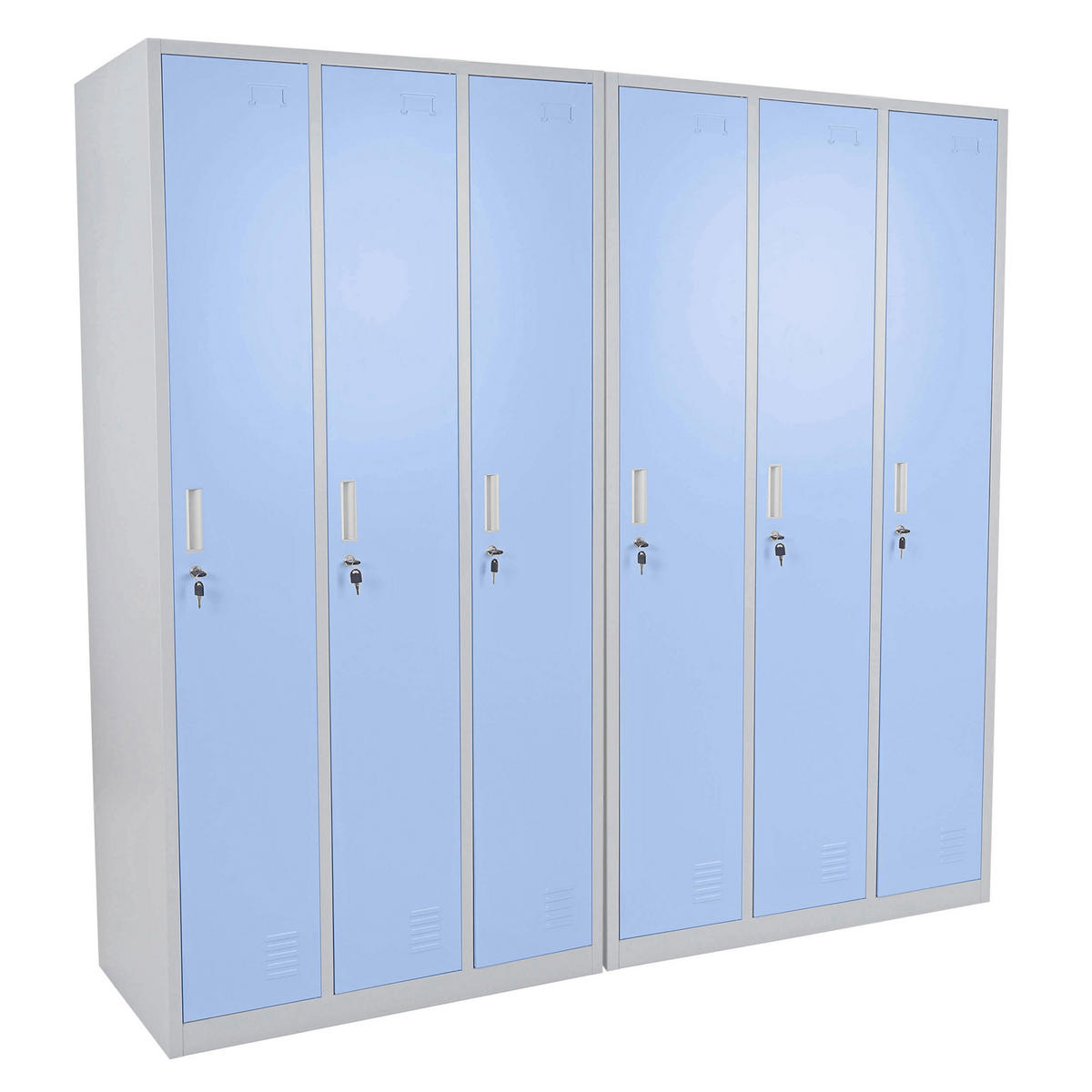 SCHLIESSFACH Blau - Blau, Metall (180/180/50cm) - MCW