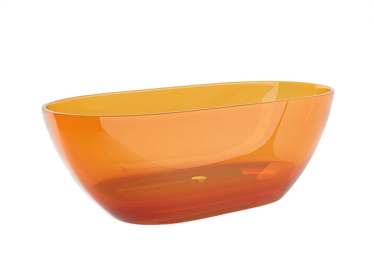 FREISTEHENDE Badewanne - 1 Person - harz - orange Spavo - Orange, Kunststoff (160/56/72cm) - Vente-Unique