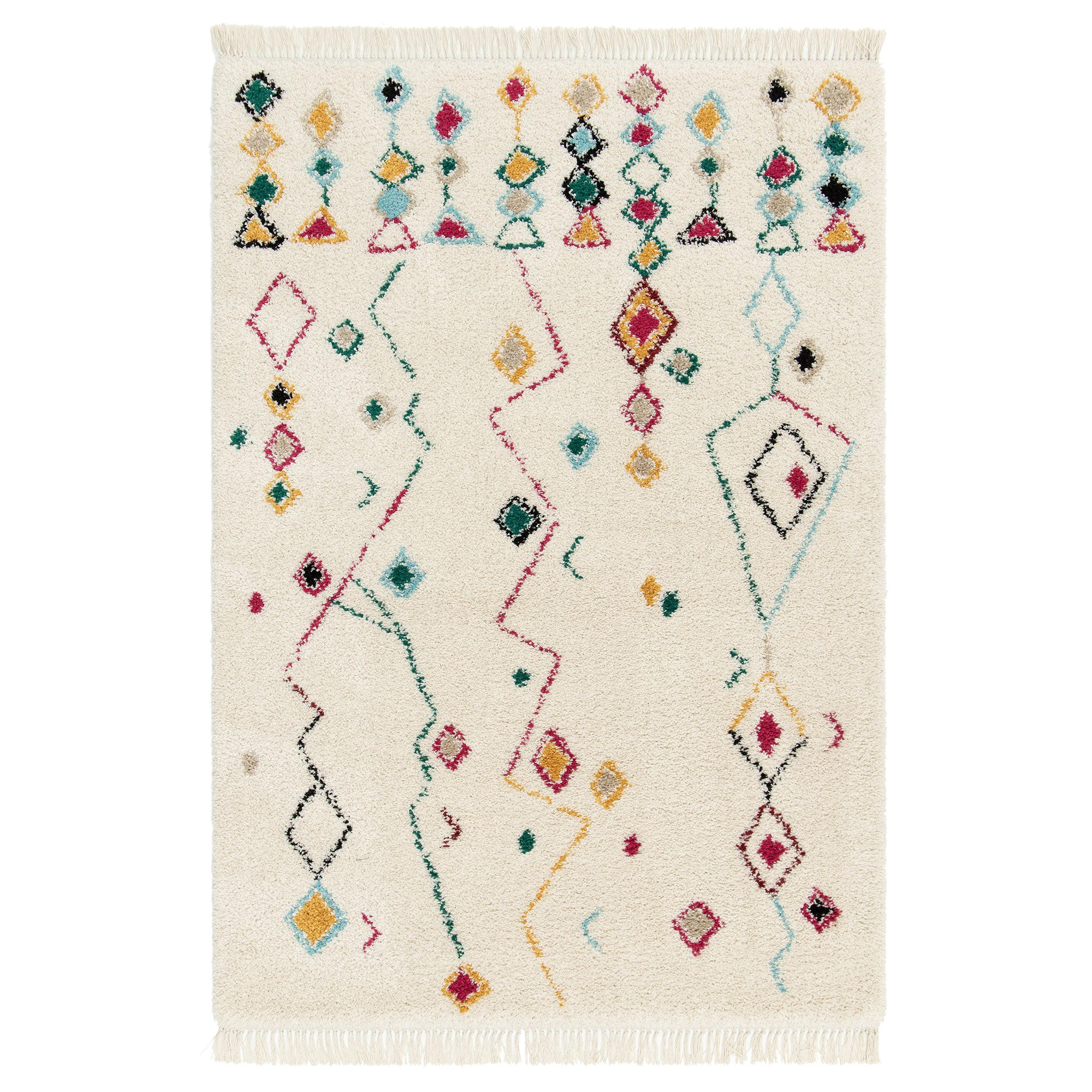TEPPICH, dick und rosa, mit Fransen im Beduinenstil rosa - Pink, Textil (160/230cm) - AFK Living