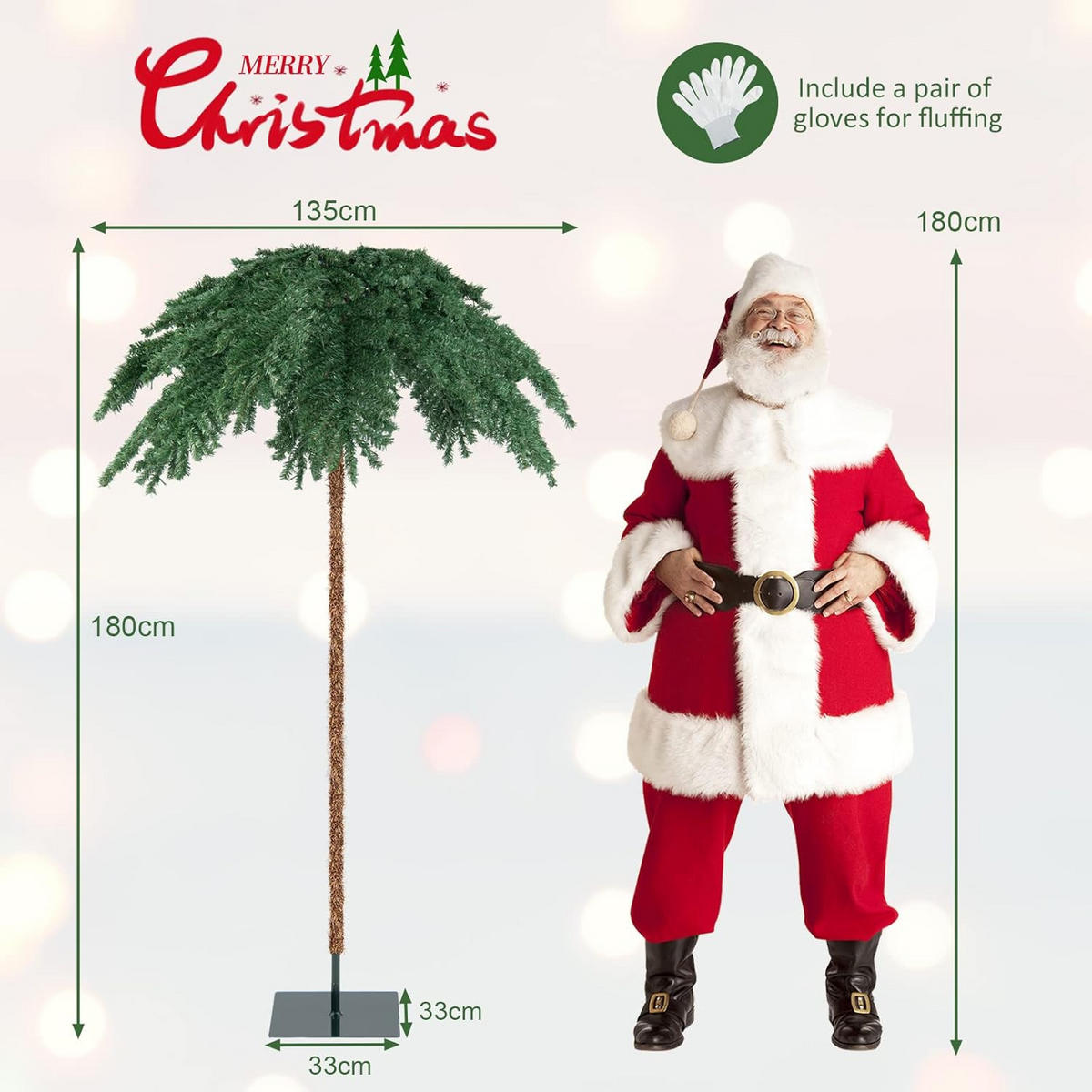 WEIHNACHTSBAUM Grün - Grün, Kunststoff (180cm) - COSTWAY