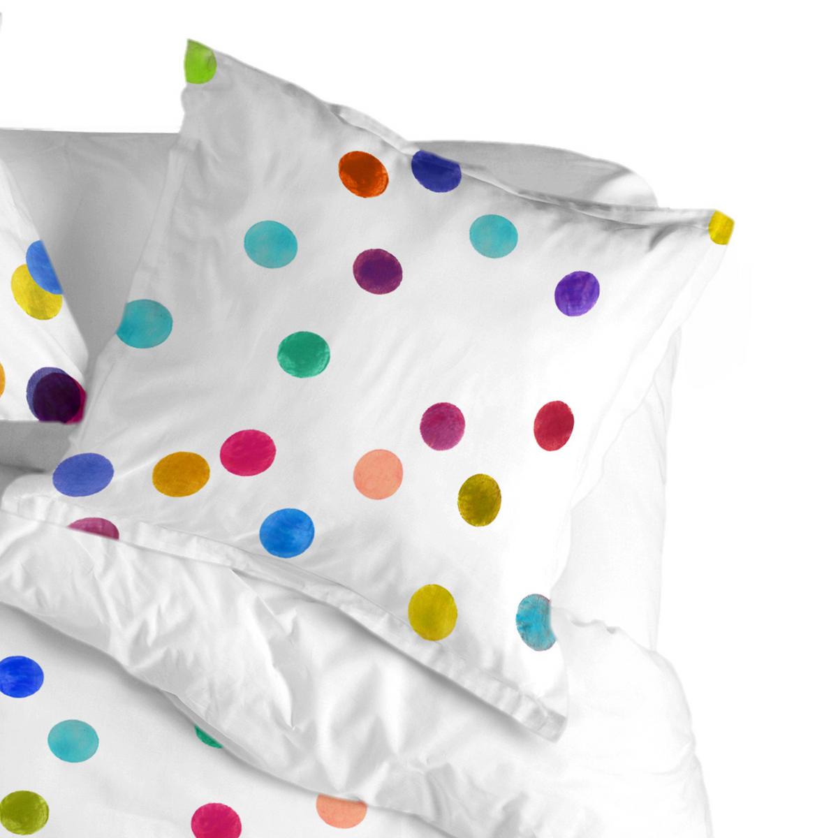 KISSENBEZUG confetti 60x60 cm mehrfarbig - Multicolor, Textil (60/60cm) - Happy Friday