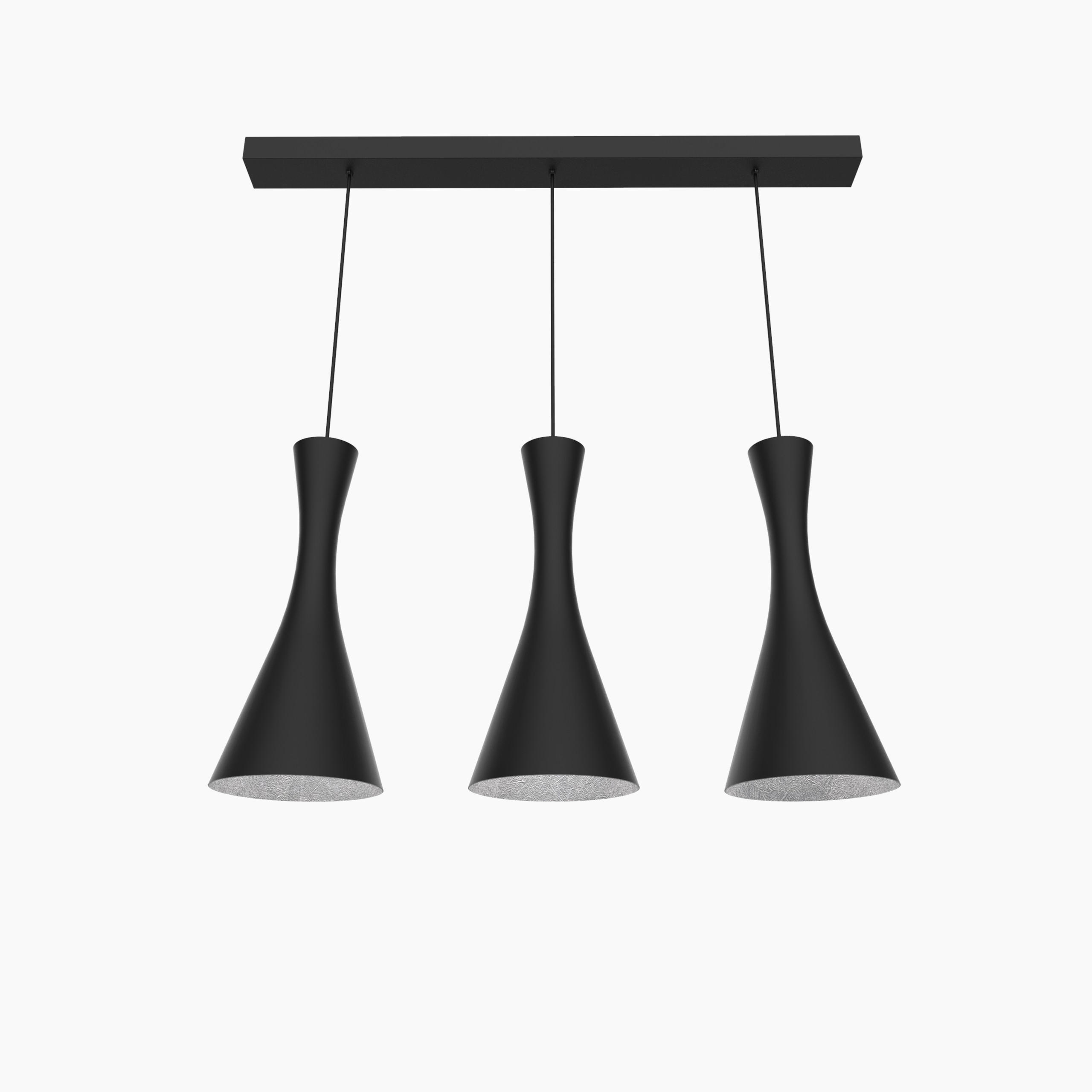 HÄNGELEUCHTE - Schwarz, Metall (20/100/120cm) - Lumicom