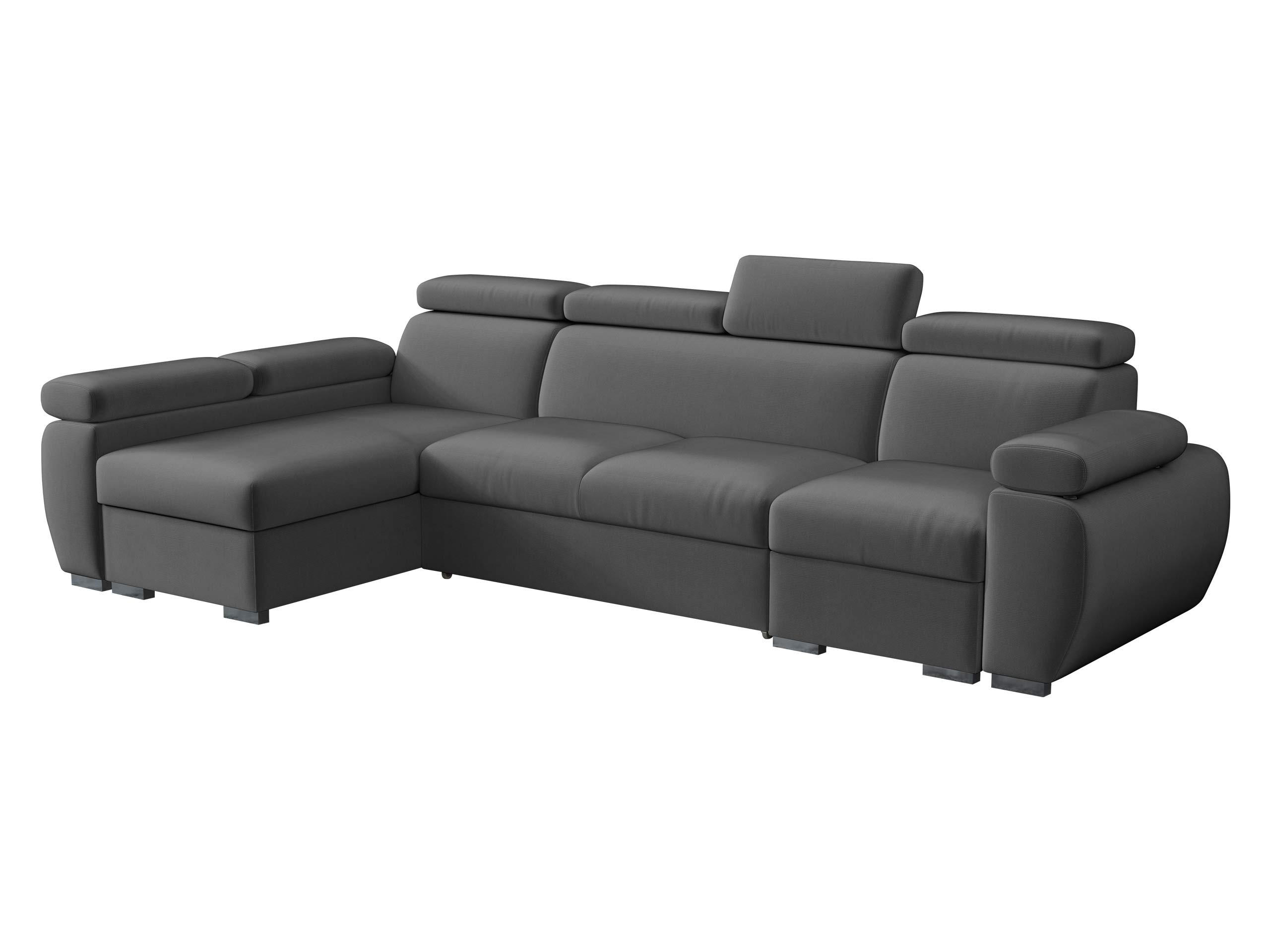 ECKSOFA Boston LCP, Seite: Links LCP+2R+1P(65) - Silberfarben/Grau, Holz/Textil (320/170cm) - MIRJAN24