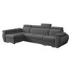 ECKSOFA Boston LCP, Seite: Links LCP+2R+1P(65) - Silberfarben/Grau, Holz/Textil (320/170cm) - MIRJAN24