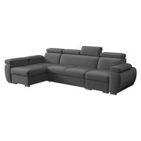 ECKSOFA Boston LCP, Seite: Links LCP+2R+1P(65) - Silberfarben/Grau, Holz/Textil (320/170cm) - MIRJAN24