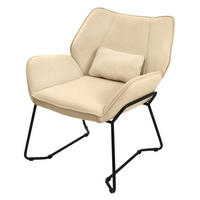 RELAXSESSEL Leinen Sand - Gelb, Metall (77/85/75cm) - ML-DESIGN