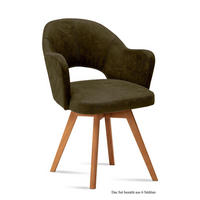 ARMLEHNSTUHL (6er-Set) Dolly 59x87x61 Eiche geölt/Khaki - Dunkelgrün/Eichefarben, Kunststoff (61/87/59cm) - 58aufmkessel