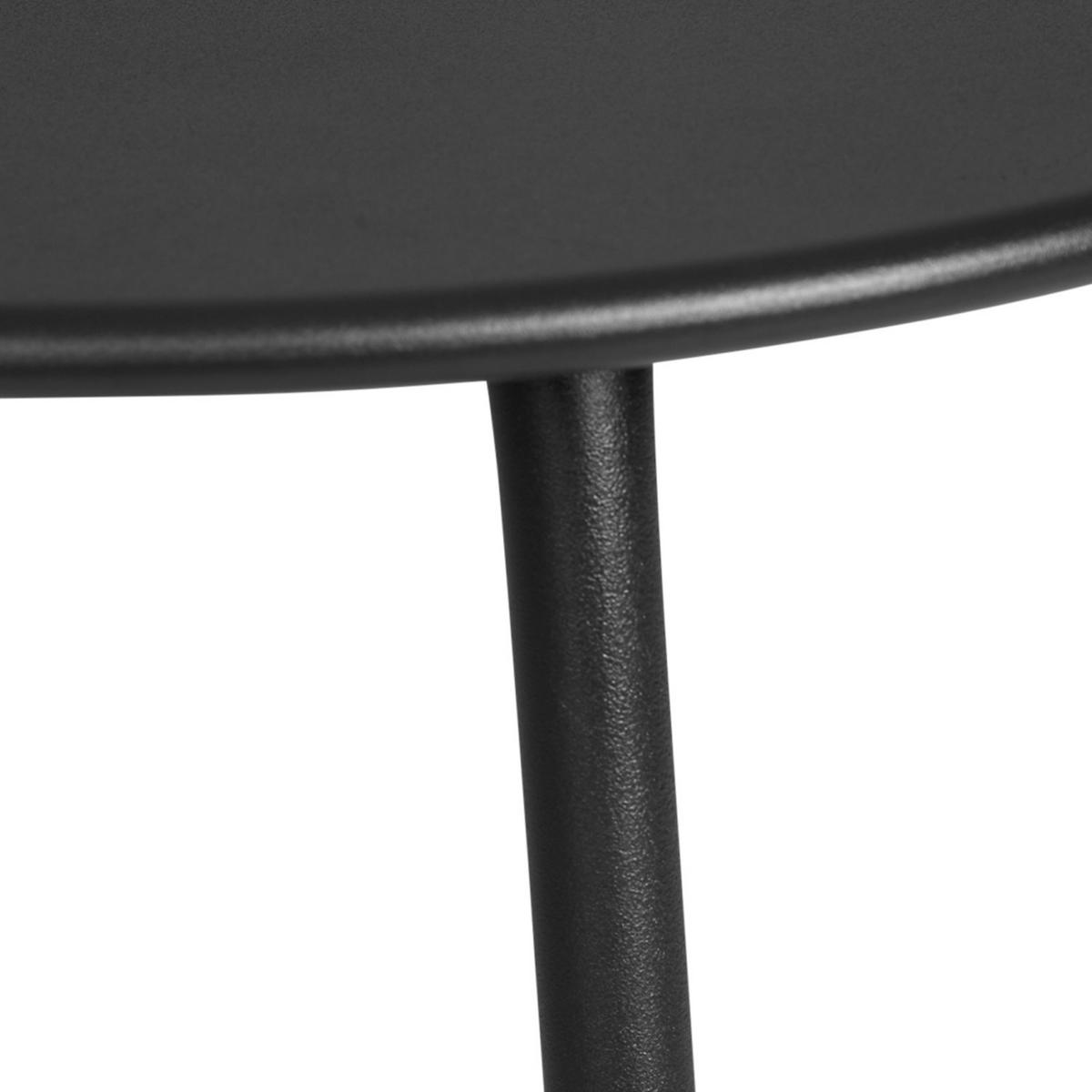 BEISTELLTISCH rund Metall Schwarz - Schwarz, Metall (45/44/45cm) - Homestyle4u