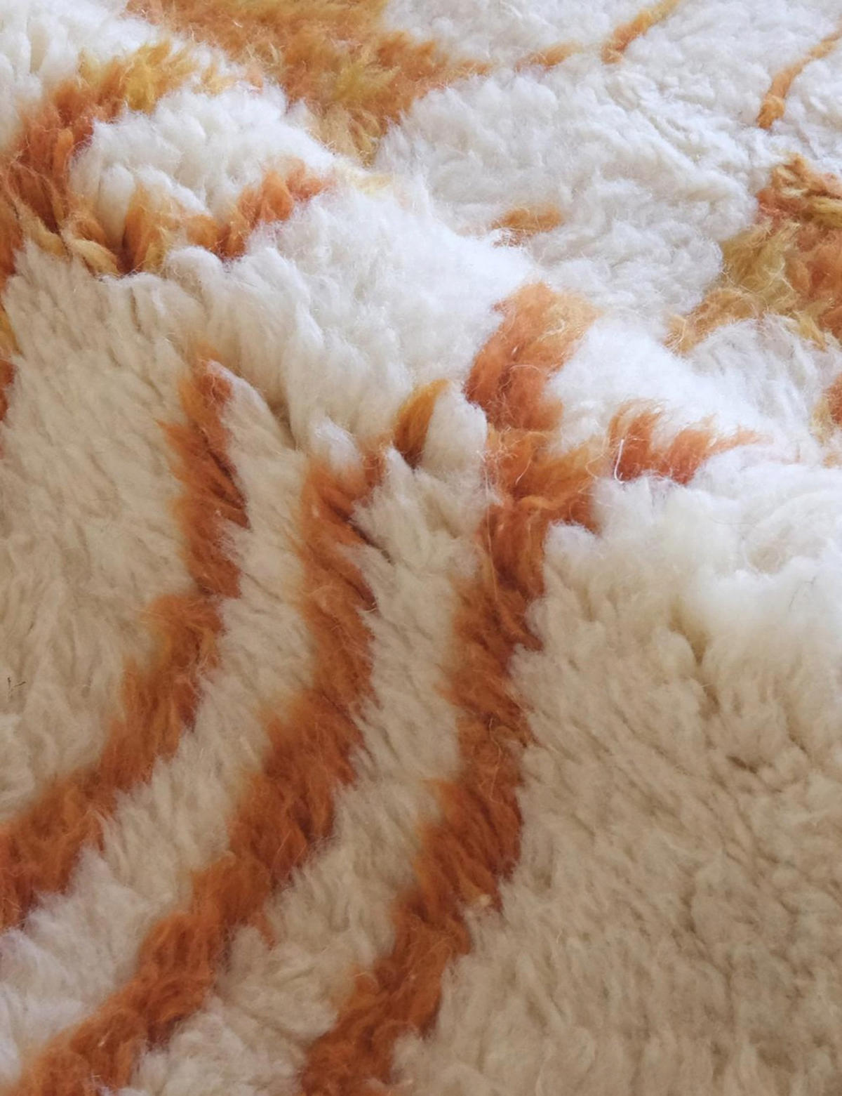 BERBERTEPPICH elegant handgeknüpft aus Wolle 300x 400 cm - Orange, Naturmaterialien (300/400cm) - AFK Living