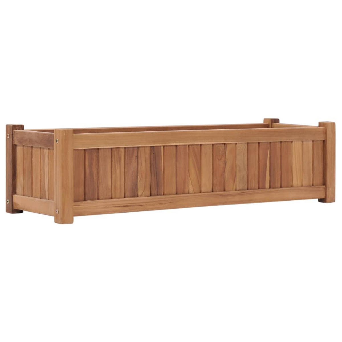 HOCHBEET 100x30x25 cm Massivholz Teak - Braun, Holz (100/25/30cm) - furnicato