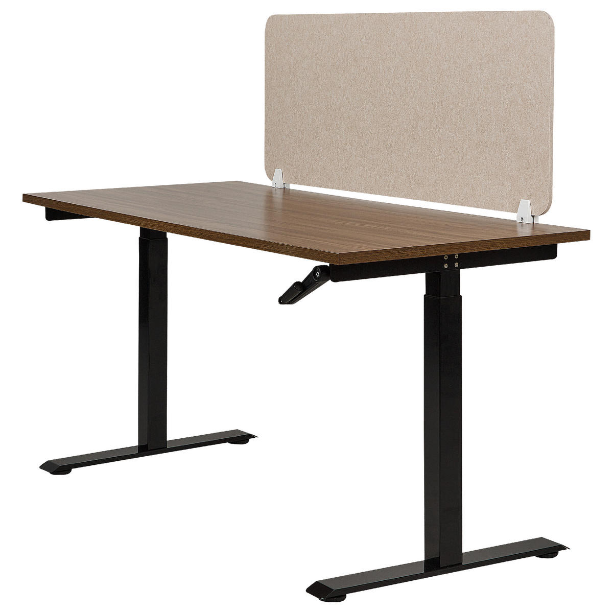 SCHREIBTISCHTRENNWAND Beige 120x1x50 Split - Beige, Kunststoff (1/120/50cm) - Beliani