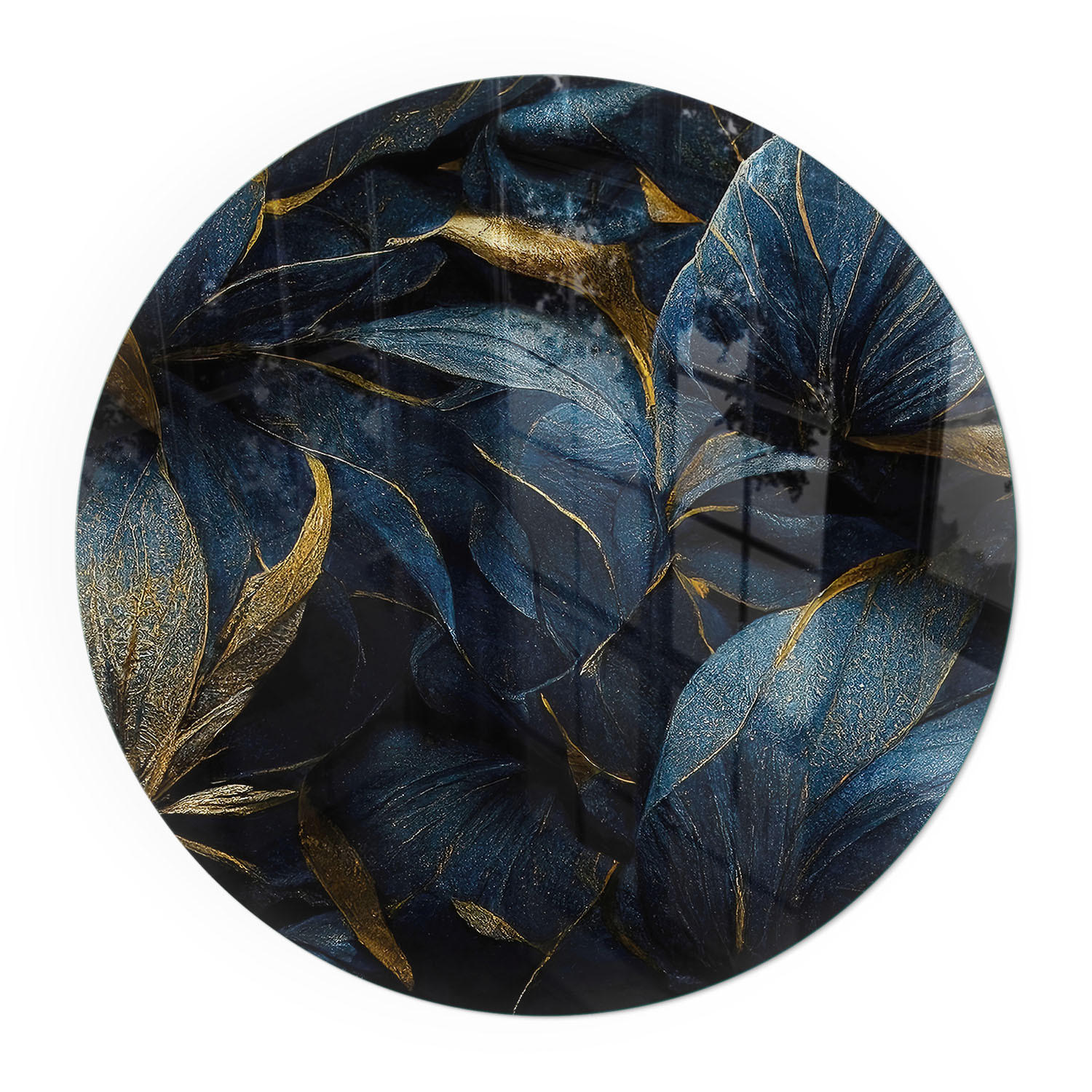 GLASPLATTE für Kamin Ø 80 cm - Dunkelblau, Glas (80/80/0.4cm) - TULUP