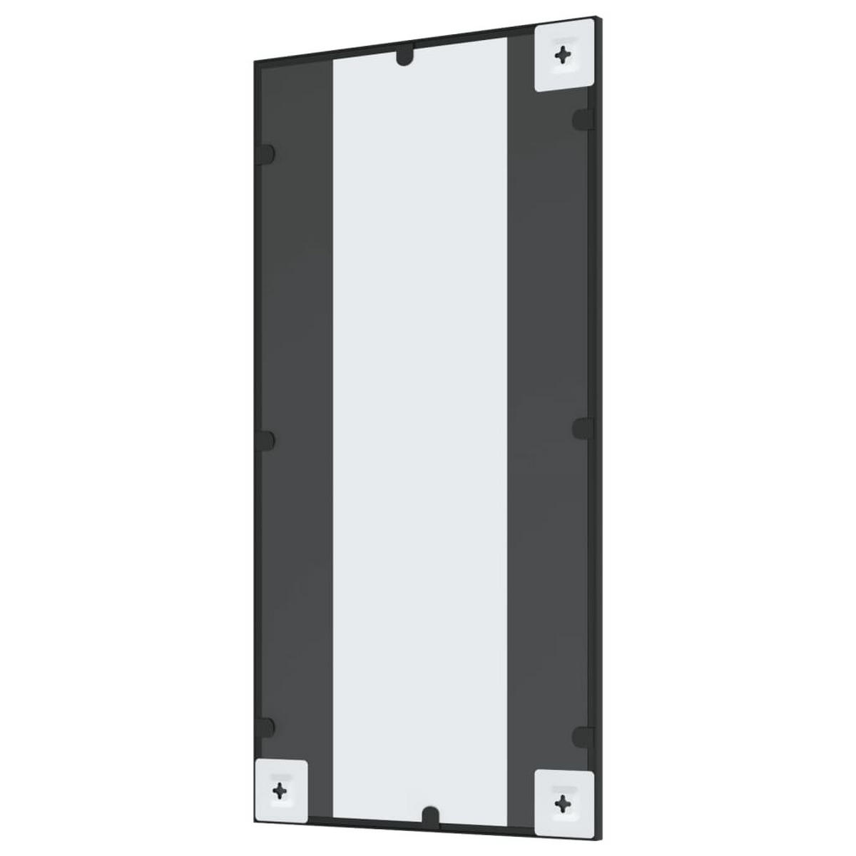 WANDSPIEGEL Schwarz 40/80 Cm Rechteckig Eisen - Schwarz, Metall (80/1.5/40cm) - vidaXL