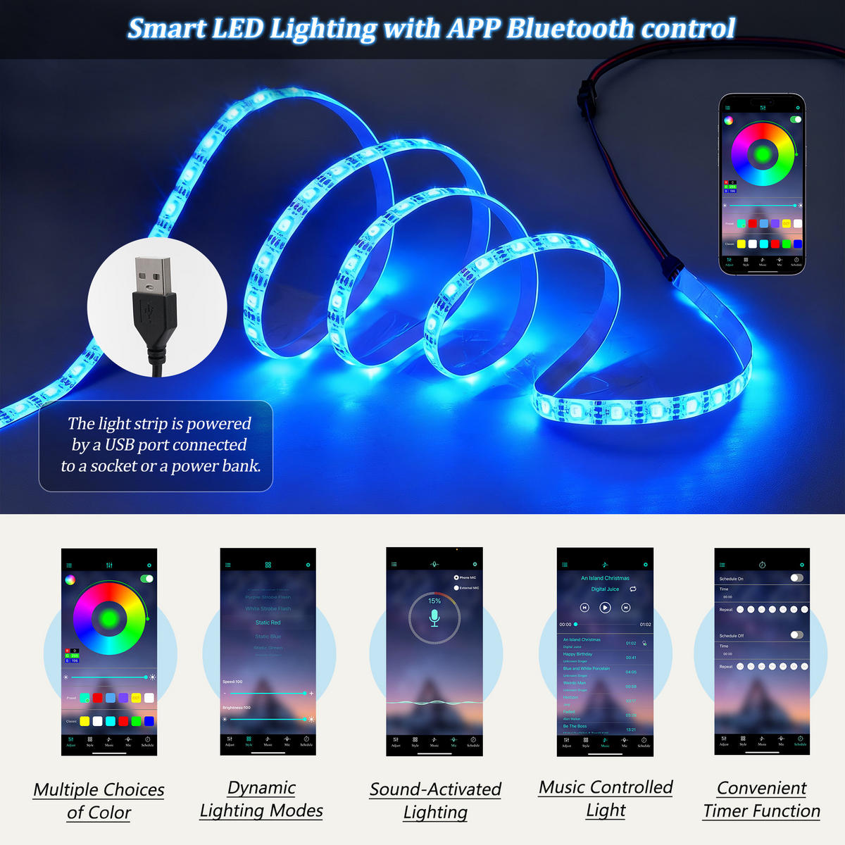 COUCHTISCH 95/53/37 cm Weiß aus Holzwerkstoff mit 2 Schubladen und LED-Beleuchtung - Weiß, Holzwerkstoff (95/53/37cm) - OKWISH