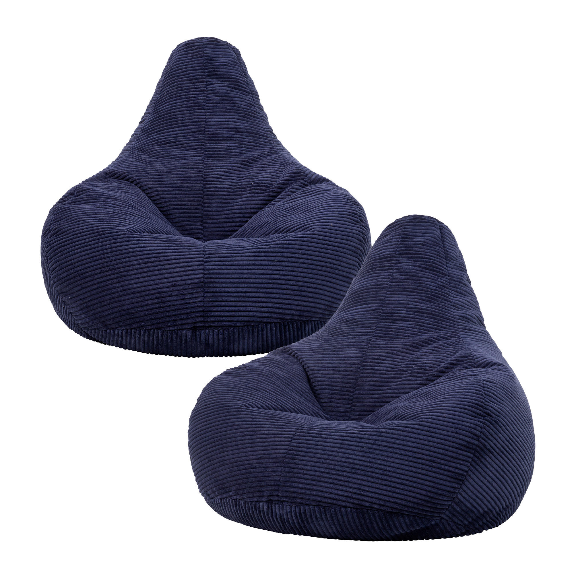 SITZSACK Sessel aus Cord 2-tlg. - Blau, Kunststoff (90/73/84cm) - icon