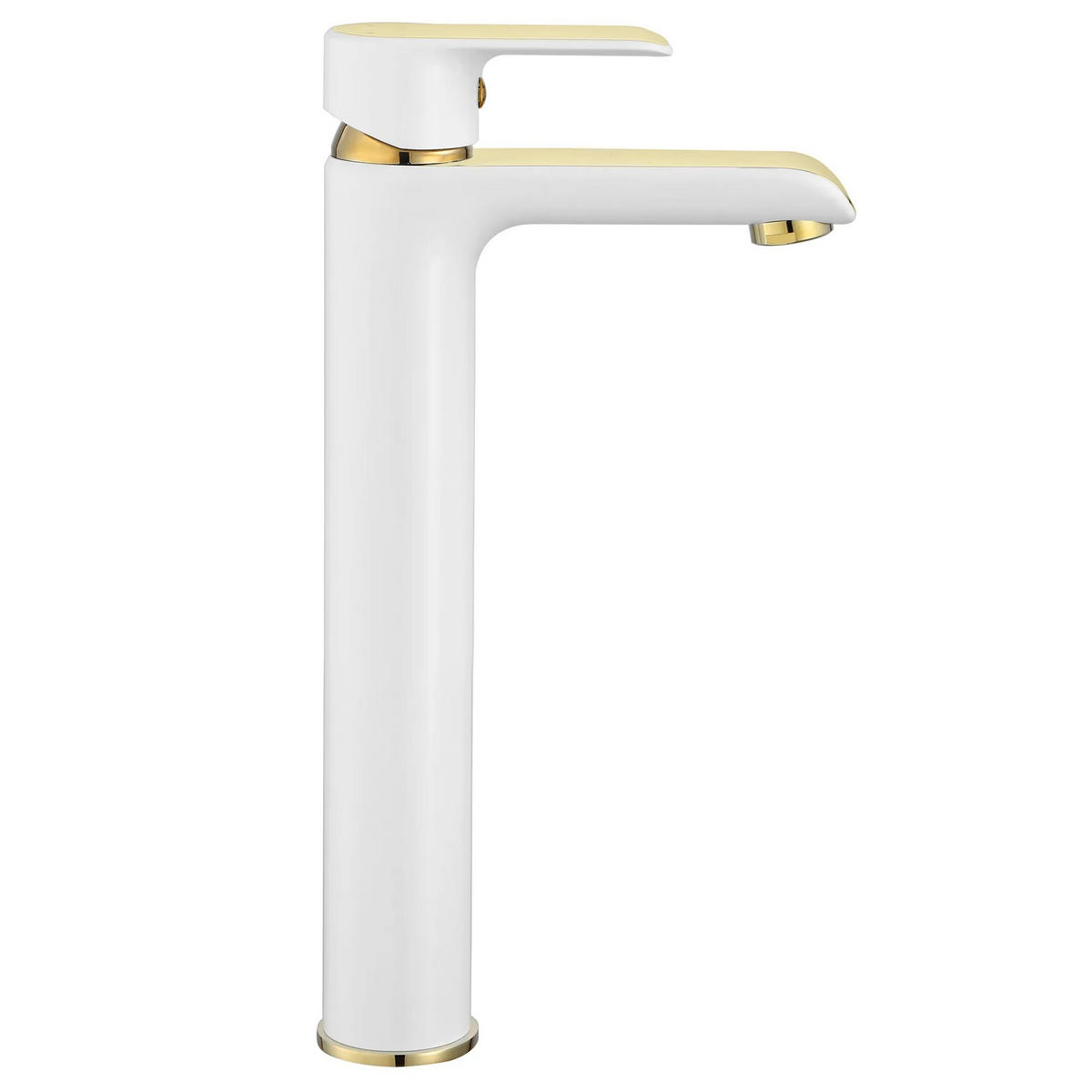 WASCHBECKENARMATUR Rea Bloom White Gold High - Weiß, Metall (4.8/30/15cm) - REA