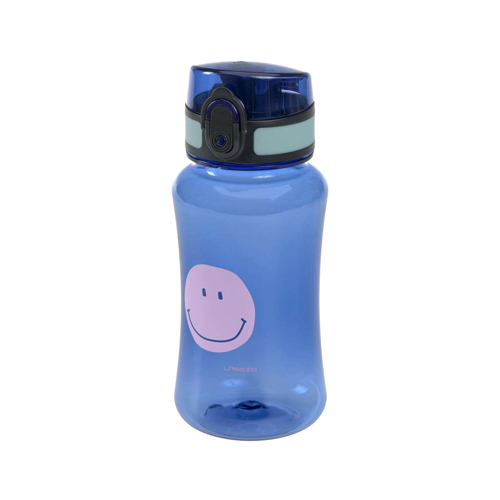 LUNCHSET BROTDOSE & TRINKFLASCHE Little Gang Smile Karamell - Blau/Braun, Kunststoff (7.5/22/20cm) - Lässig