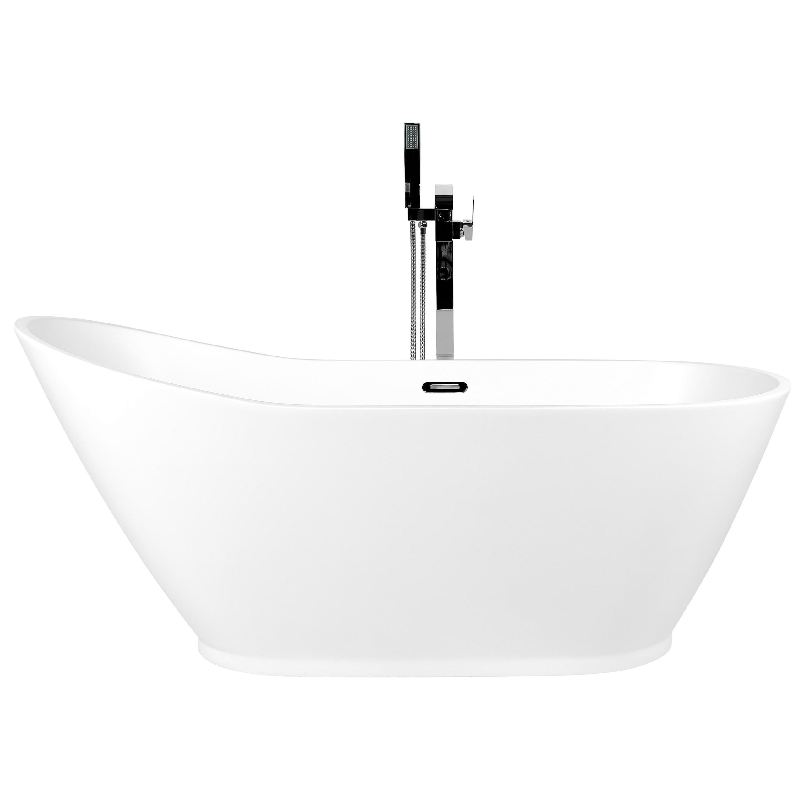 BADEWANNE FREISTEHEND 75x170x73 cm weiß Londrina - Weiß, Kunststoff (75/73/170cm) - Beliani