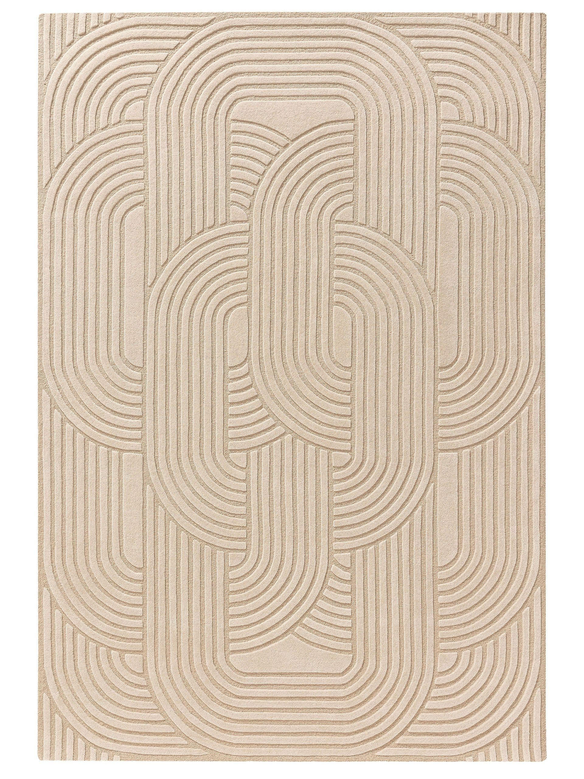 WOLLTEPPICH Nuria Beige 160x230 cm - Beige, Textil (160/230cm) - benuta Pure