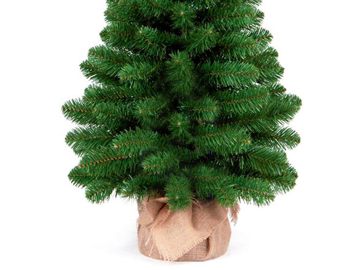 WEIHNACHTSBAUM künstlicher GRINCH 60 cm, grün, mit Weihnachtsmütze, im Pflanztopf - Grün, Kunststoff/Stein (45/60cm) - LAALU