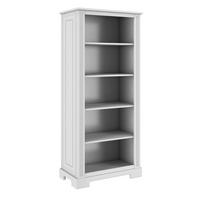 KNJIŽNI REGAL Bela - bela, leseni material (80/180/44cm) - Petits-meubles